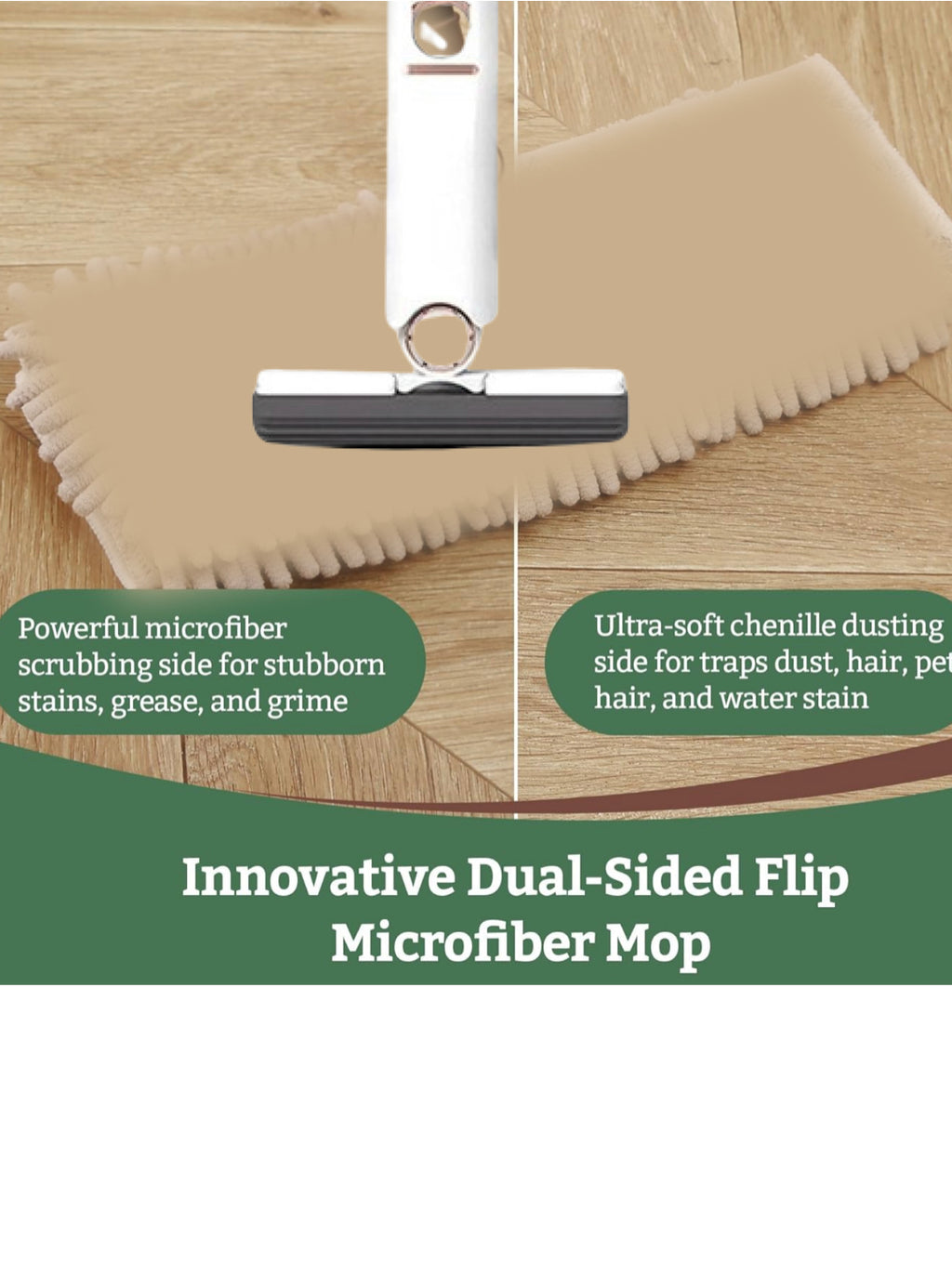 Portable Self-Squeeze Short Mop,