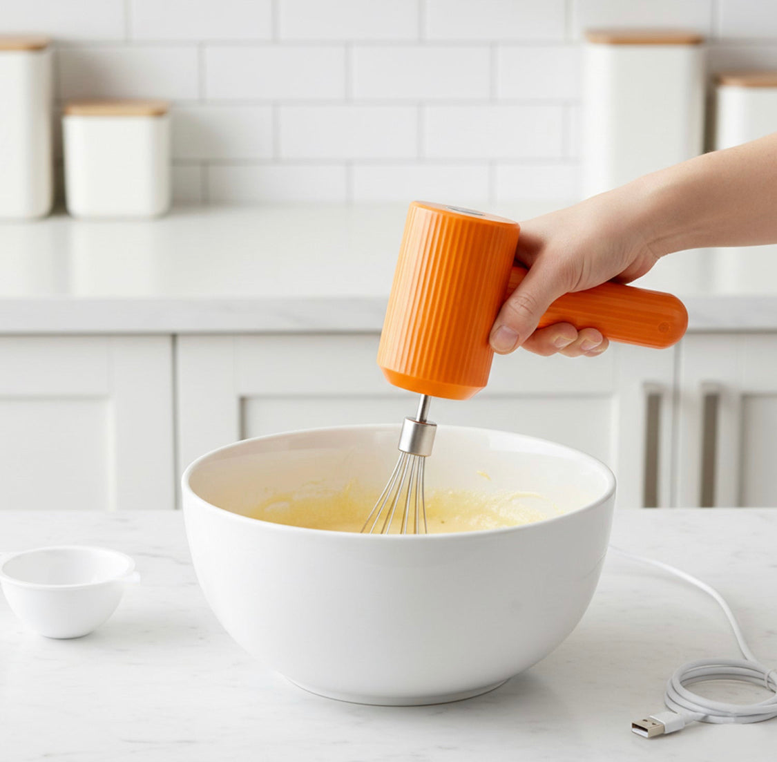 Portable USB Rechargeable Handheldwhisk Mixer/Beater