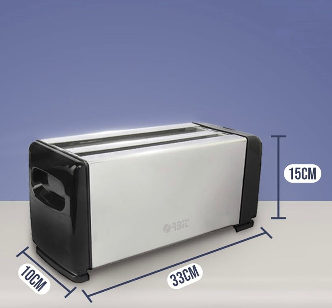 1200W Pop-Up Stainless Steel Bread Toaster for Quick Breakfast, Crisp Toasts, and Easy Operation